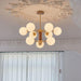 Ribbed Babble Glass Chandelier - DWHOME
