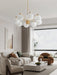 Ribbed Glass Gold Chandelier - DWHOME