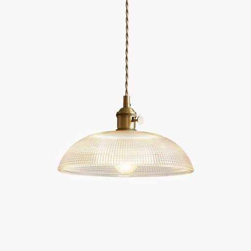 Ribbed Spiral Pendant Light-DWHOME