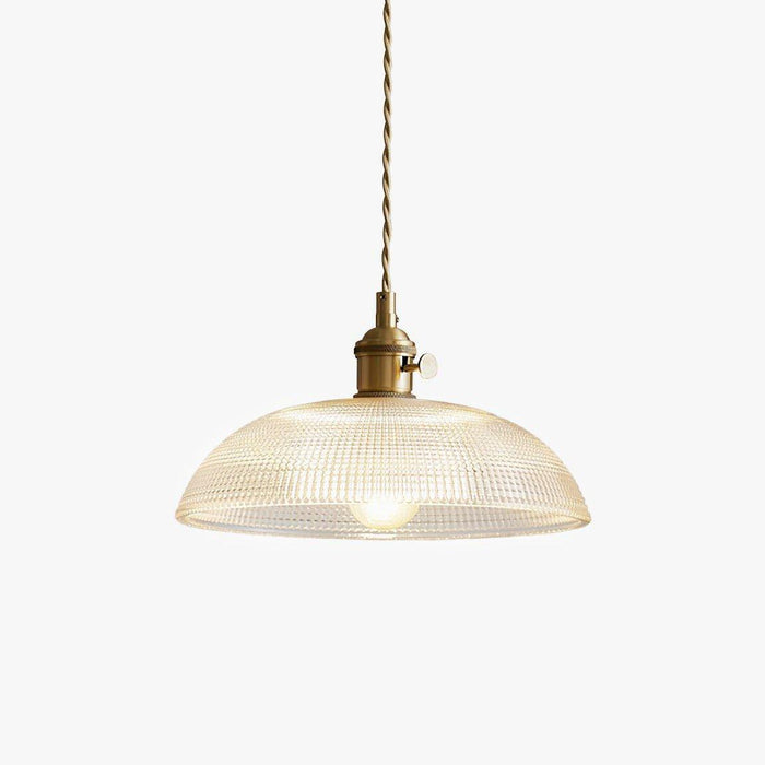 Ribbed Spiral Pendant Light-DWHOME