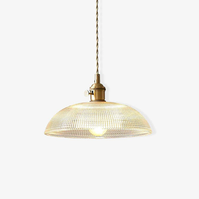 Ribbed Spiral Pendant Light-DWHOME