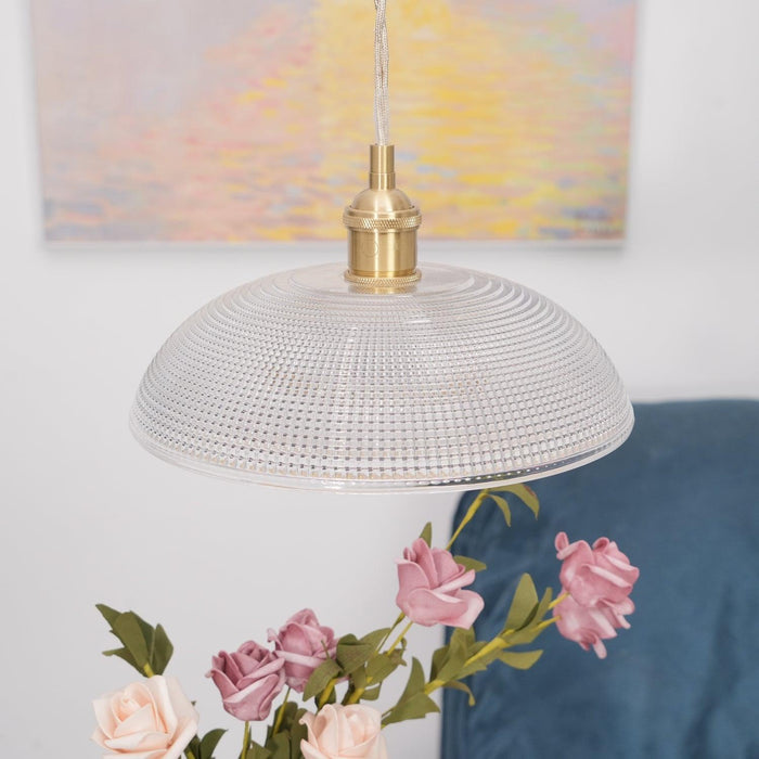 Ribbed Spiral Pendant Swag Light - DWHOME