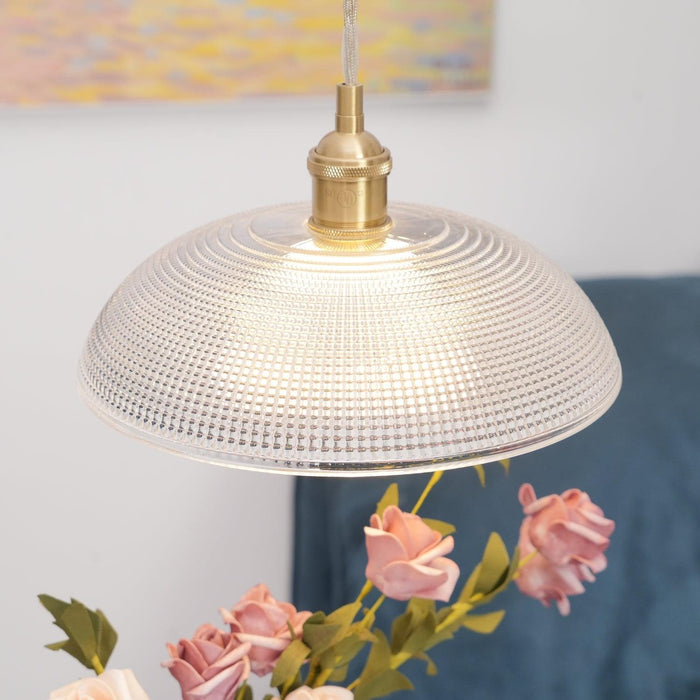 Ribbed Spiral Pendant Light-DWHOME