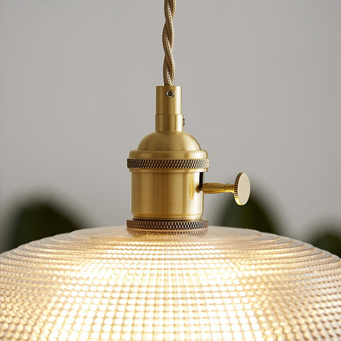 Ribbed Spiral Pendant Light-DWHOME