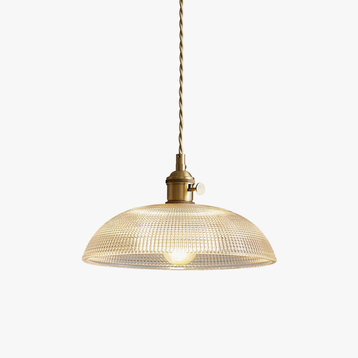 Ribbed Spiral Pendant Light-DWHOME