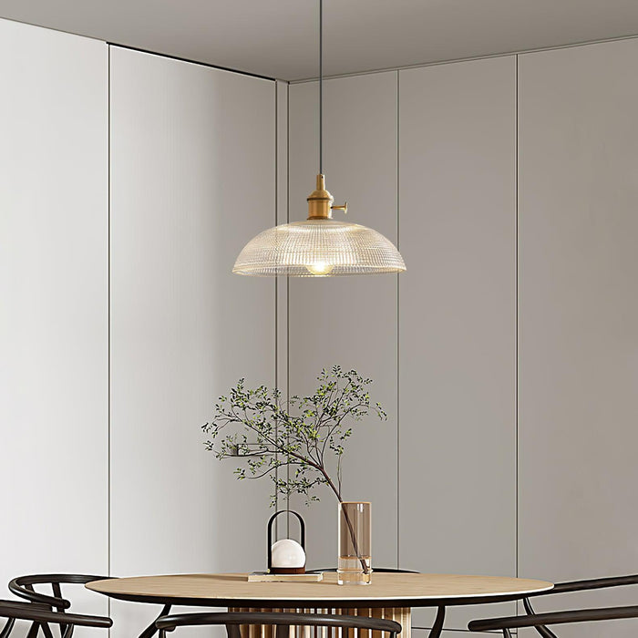 Ribbed Spiral Pendant Swag Light - DWHOME