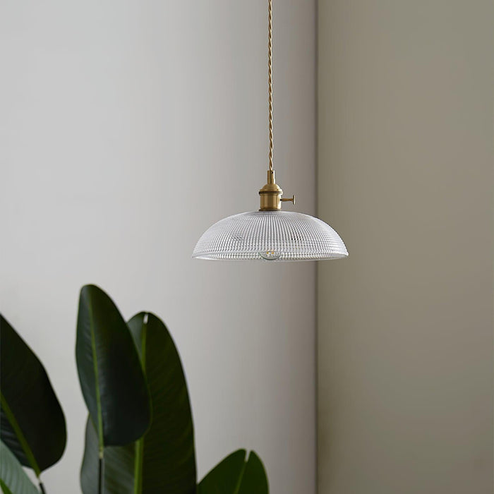 Ribbed Spiral Pendant Swag Light - DWHOME
