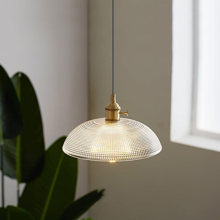 Ribbed Spiral Pendant Swag Light - DWHOME
