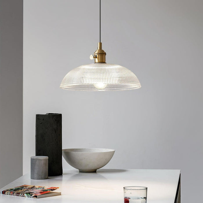Ribbed Spiral Pendant Swag Light - DWHOME