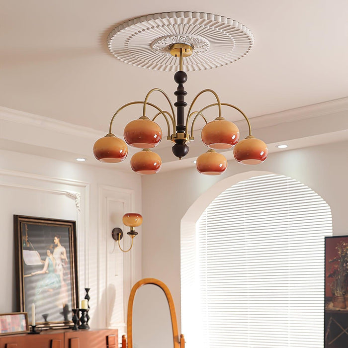 Ripe Persimmon Chandelier-DWHOME