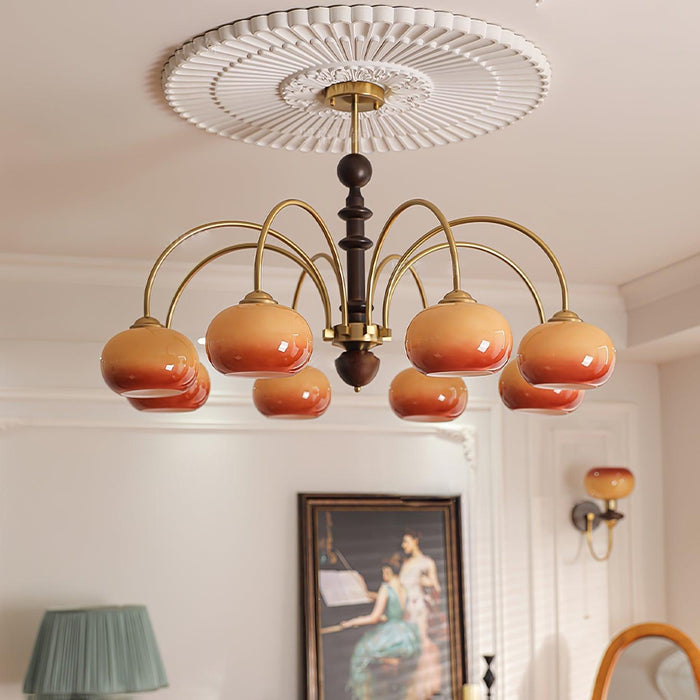 Ripe Persimmon Chandelier-DWHOME