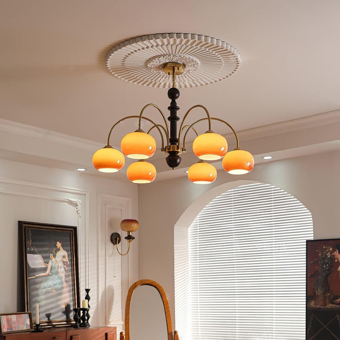 Ripe Persimmon Chandelier-DWHOME