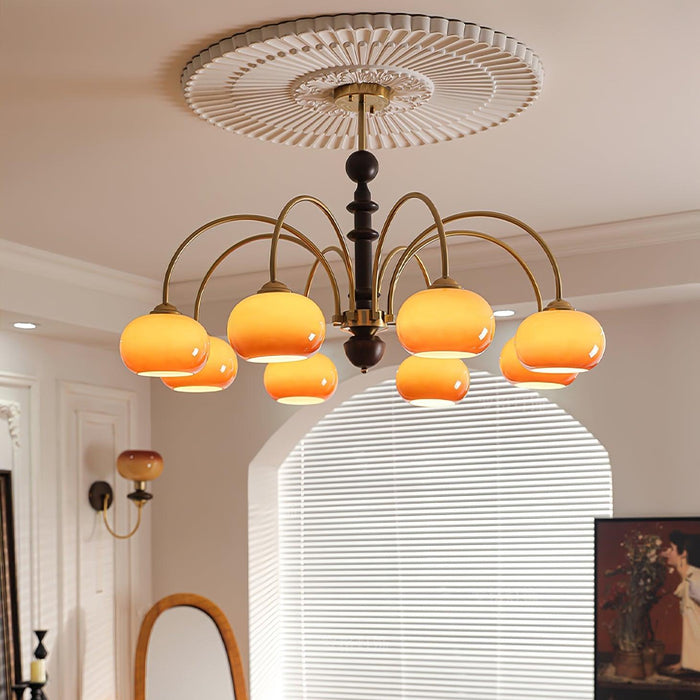 Ripe Persimmon Chandelier-DWHOME
