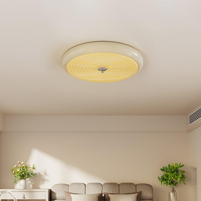 Ripple Cream Ceiling Lamp-DWHOME