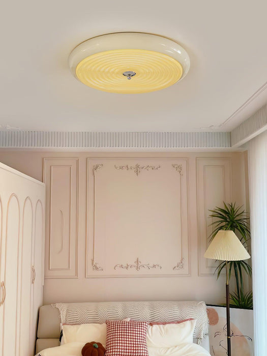 Ripple Cream Ceiling Lamp-DWHOME