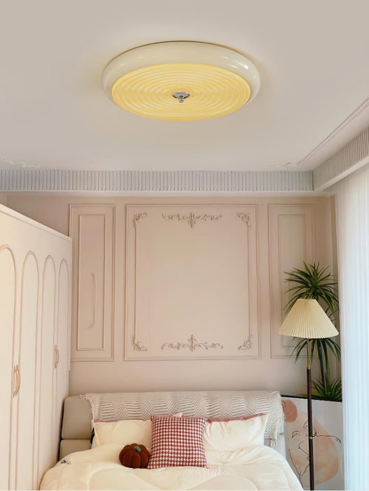 Ripple Cream Ceiling Lamp-DWHOME