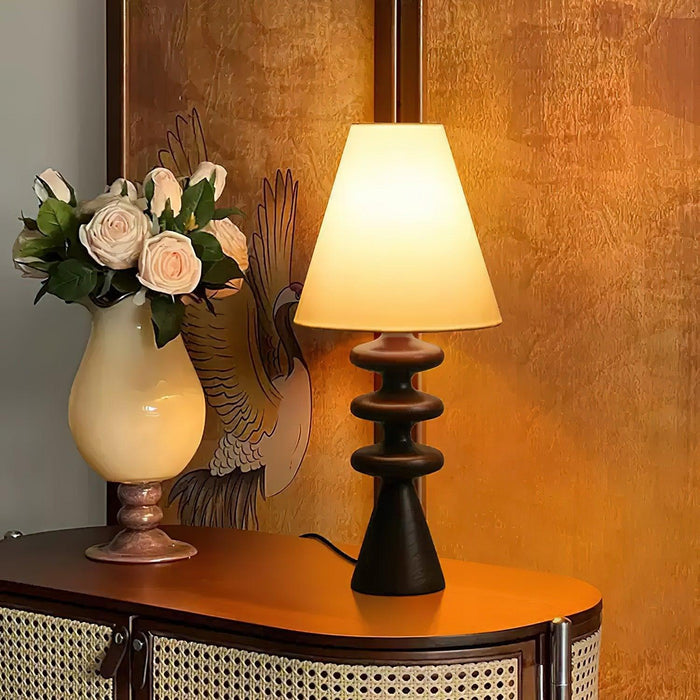 Ripple Wood Table Lamp - DWHOME