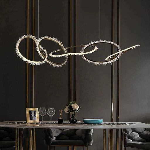 Kevyn Modern Rock Crystal Irregular Living Room Chandelier, Staircase Chandelier-DWHOME