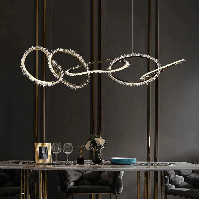 Kevyn Modern Rock Crystal Irregular Living Room Chandelier, Staircase Chandelier-DWHOME