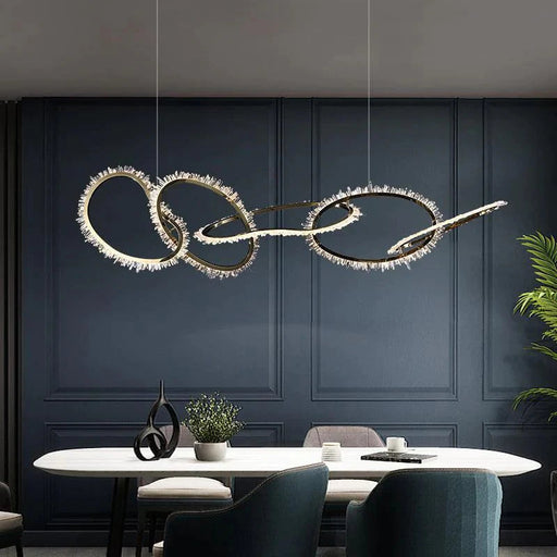 Kevyn Modern Rock Crystal Irregular Living Room Chandelier, Staircase Chandelier-DWHOME