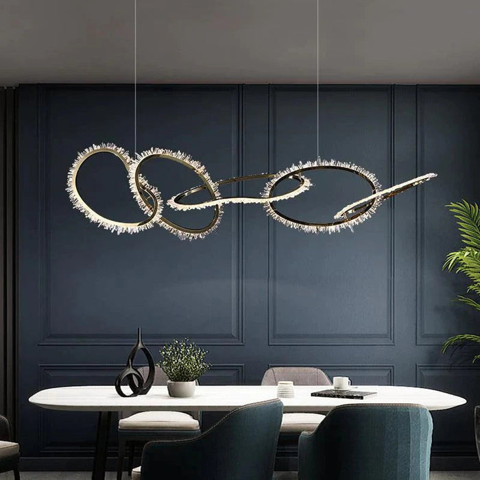 Kevyn Modern Rock Crystal Irregular Living Room Chandelier, Staircase Chandelier-DWHOME