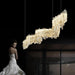 Patton Modern Rock Crystal Linear Chandelier,Island Chandelier-DWHOME