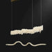 Patton Modern Rock Crystal Linear Chandelier,Island Chandelier-DWHOME