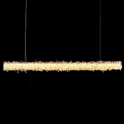 Patton Modern Rock Crystal Linear Chandelier,Island Chandelier-DWHOME