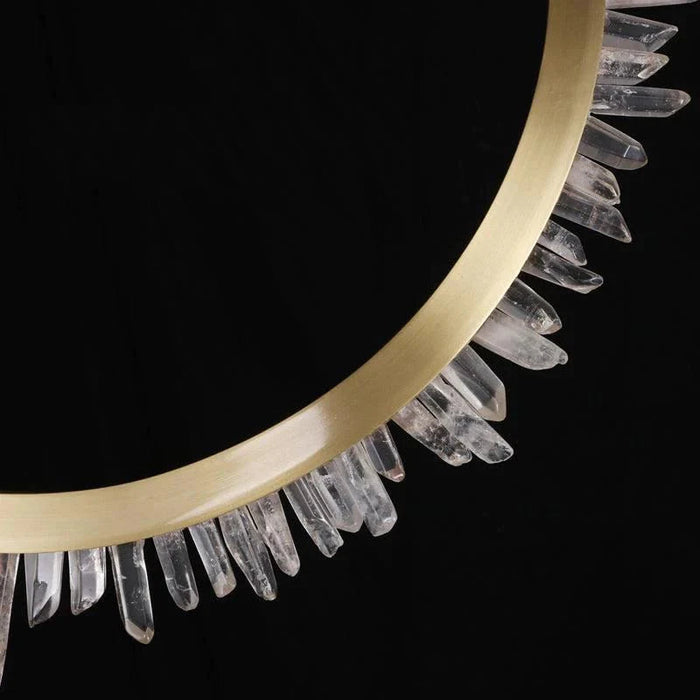 Cervine Modern Rock Crystal Ring Round Chandelier Cluster-DWHOME