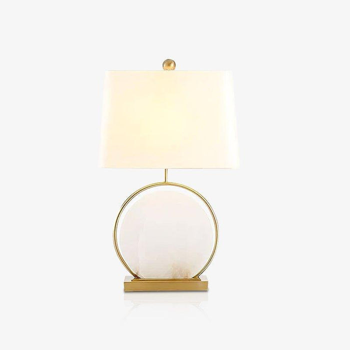 Roma White Marble Table Lamp-DWHOME