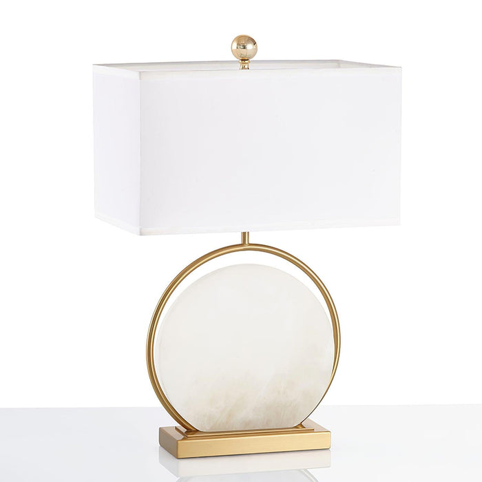 Roma White Marble Table Lamp-DWHOME
