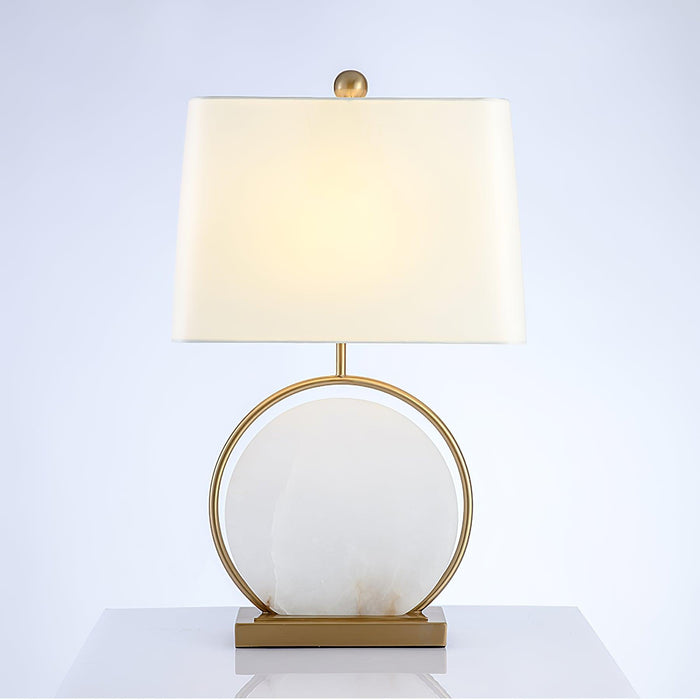 Roma White Marble Table Lamp-DWHOME
