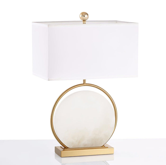 Roma White Marble Table Lamp-DWHOME