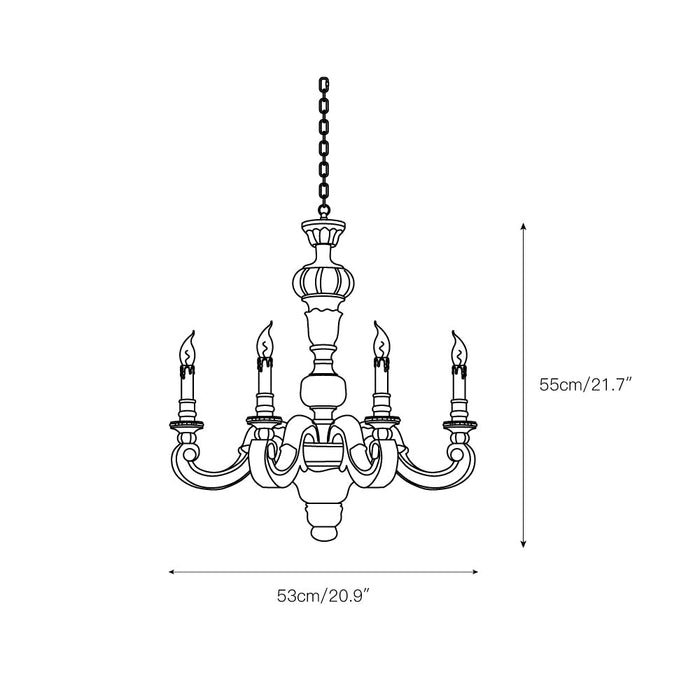 Roman Pillar Chandelier-DWHOME