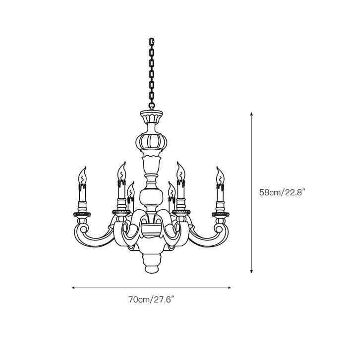 Roman Pillar Chandelier-DWHOME