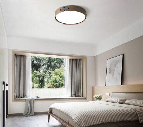 Rondale Scandinavian Leather Strapped Wooden Ceiling Lamp-DWHOME