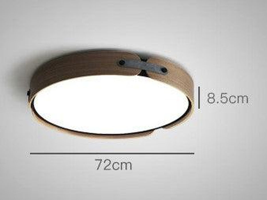 Rondale Scandinavian Leather Strapped Wooden Ceiling Lamp-DWHOME