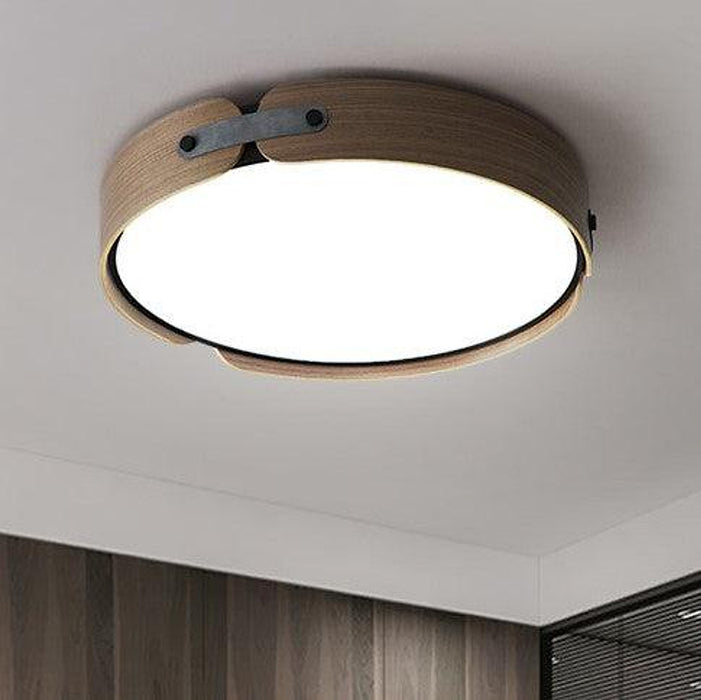 Rondale Scandinavian Leather Strapped Wooden Ceiling Lamp-DWHOME