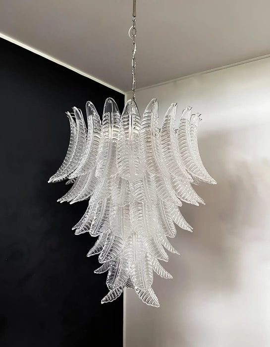 Rosalind Murano Clear Glass Chandelier-DWHOME