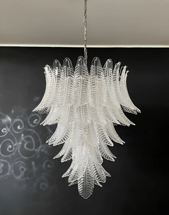 Rosalind Murano Clear Glass Chandelier-DWHOME