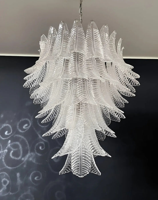 Rosalind Murano Clear Glass Chandelier-DWHOME