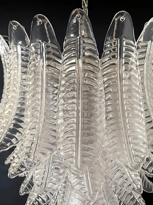 Rosalind Murano Clear Glass Chandelier-DWHOME