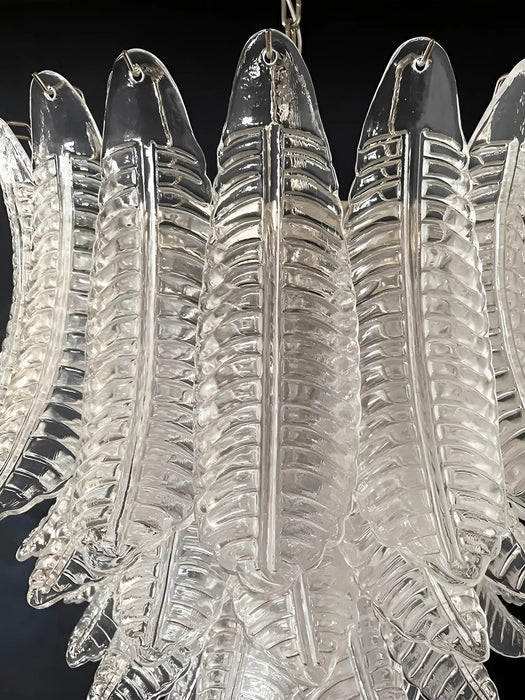 Rosalind Murano Clear Glass Chandelier-DWHOME