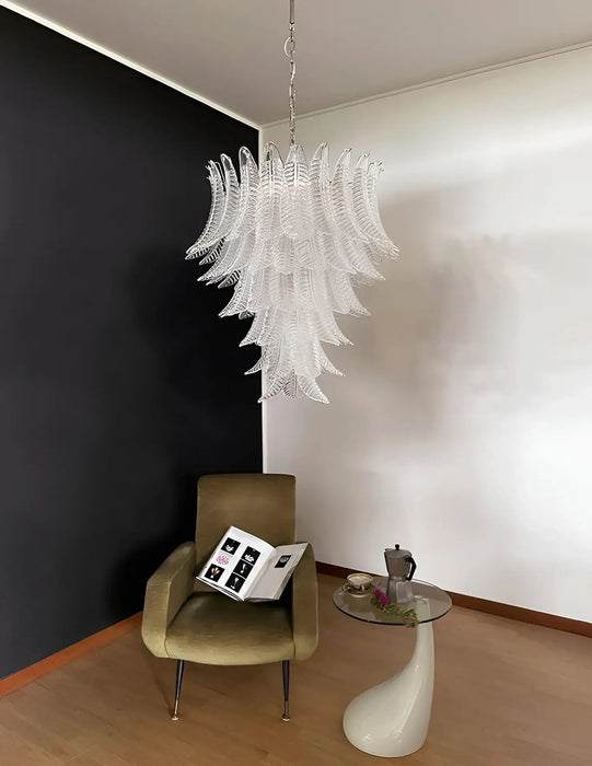 Rosalind Murano Clear Glass Chandelier-DWHOME