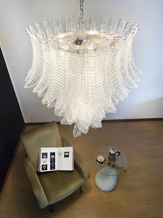 Rosalind Murano Clear Glass Chandelier-DWHOME
