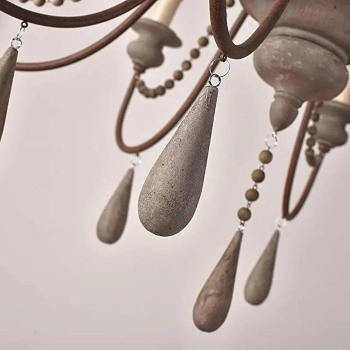 Rose Wooden Large Rustic Chandelier - DWHOME