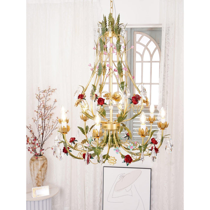 Rose Flowers Chandelier-DWHOME