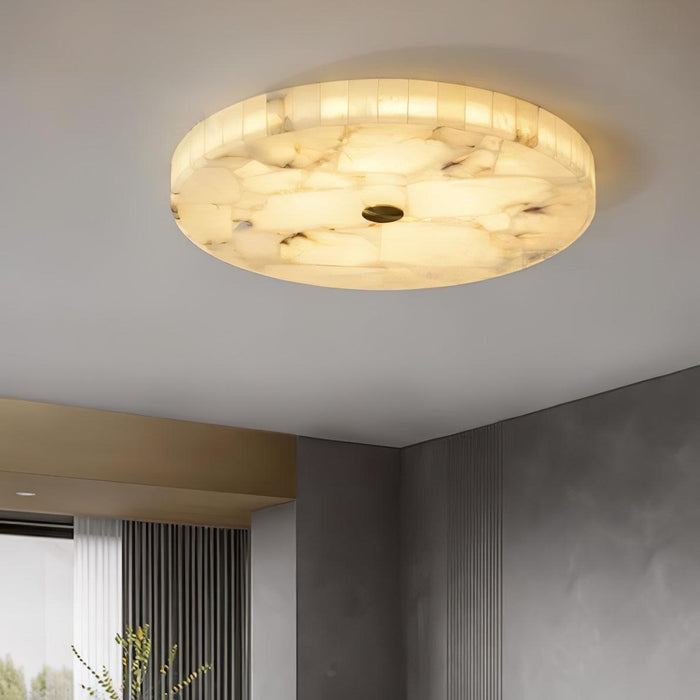 Round Alabaster Ceiling Lamp-DWHOME