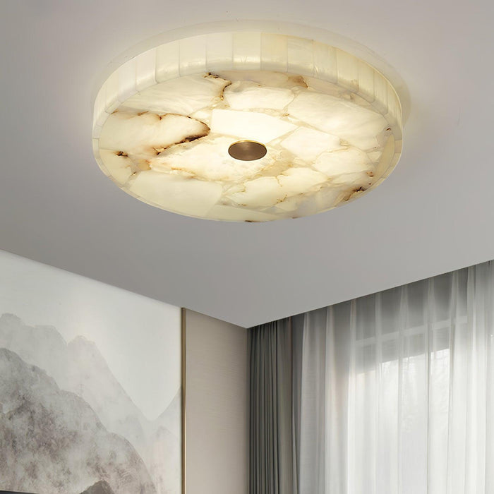 Round Alabaster Ceiling Lamp-DWHOME