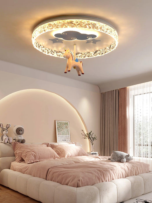 Round Carousel Children's Ceiling Lamp-DWHOME